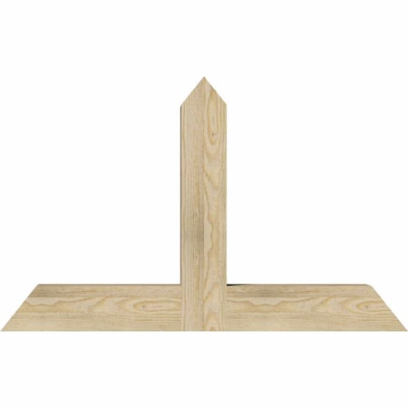 Ekena Millwork Portland Rough Sawn Timber Gable Bracket, Douglas Fir, 36"W x 23"H x 4"D x 4"F, 15/12 Pitch GBW036X23X0404POR00RDF